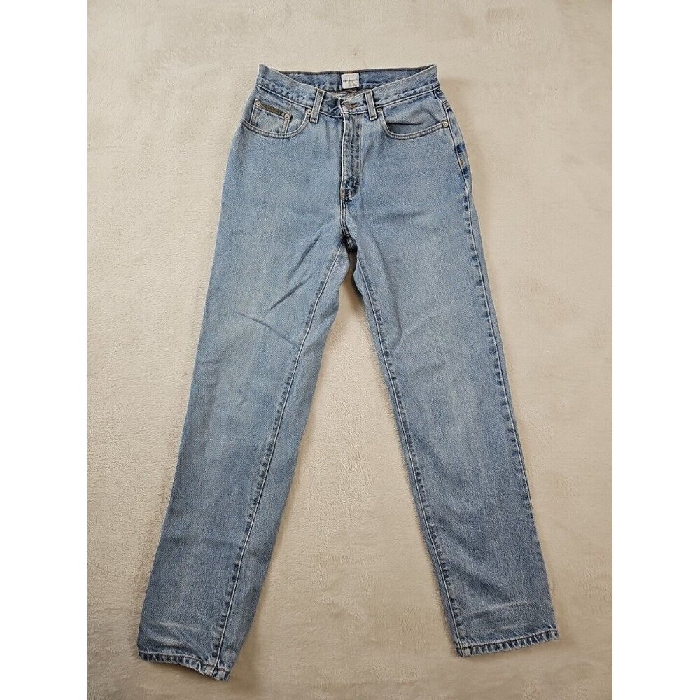 90s Calvin Klein Women's Jeans Size 4 Easy Fit Doublestone Light Wash Mom Jeans